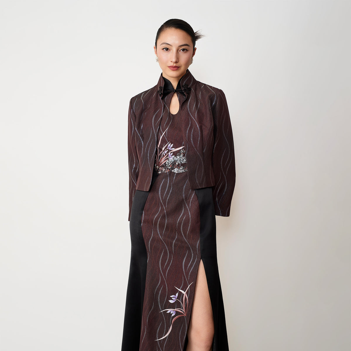 Ombre Brown Bell Sleeve Jacket