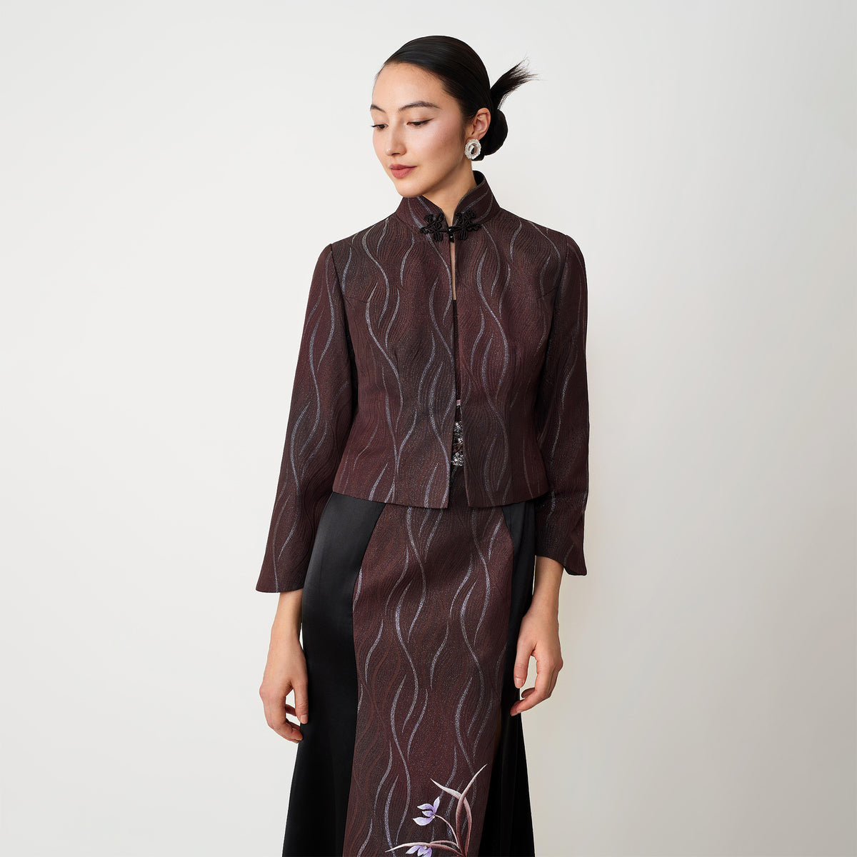 Ombre Brown Bell Sleeve Jacket