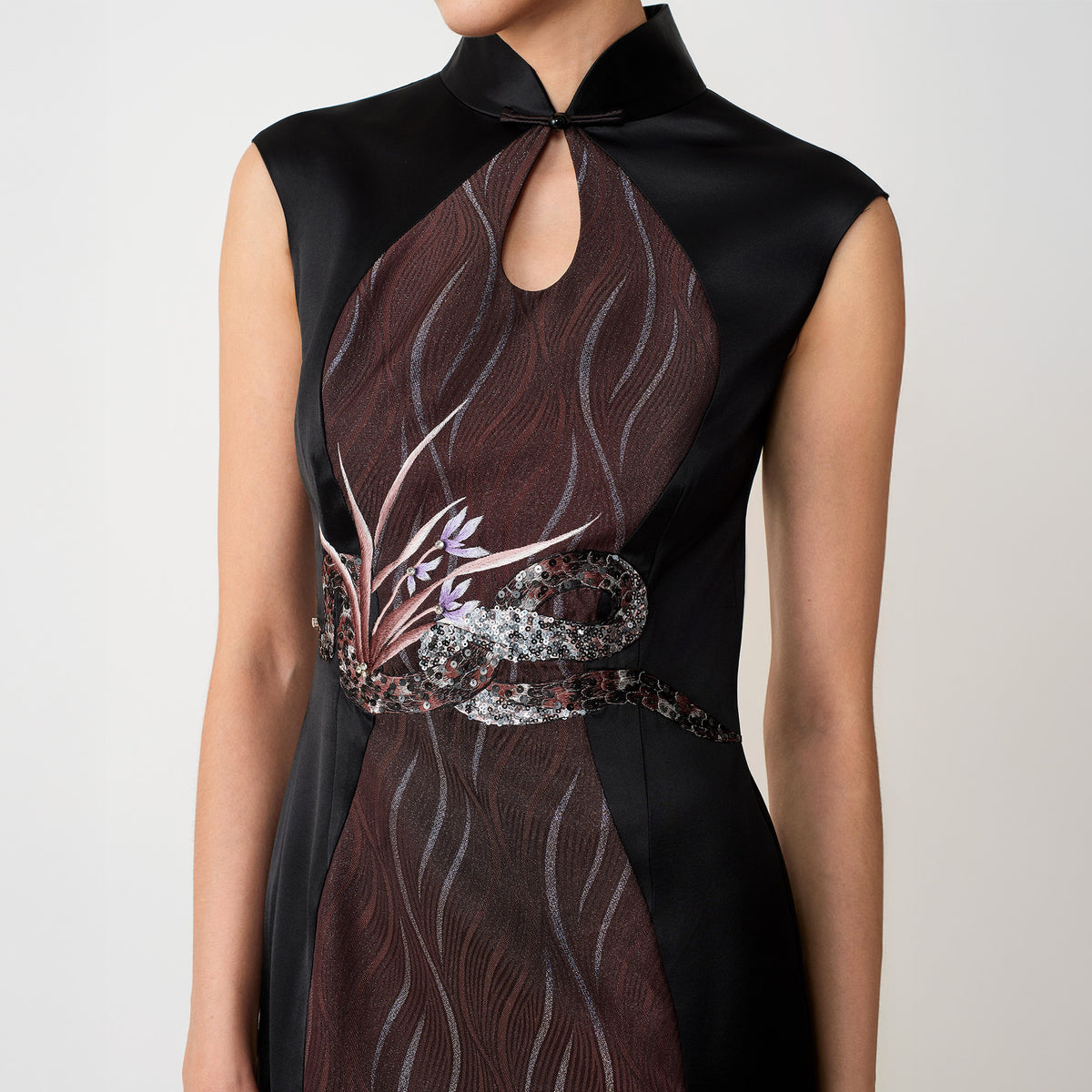 Ombre Brown Snack &amp; Orchid Qipao