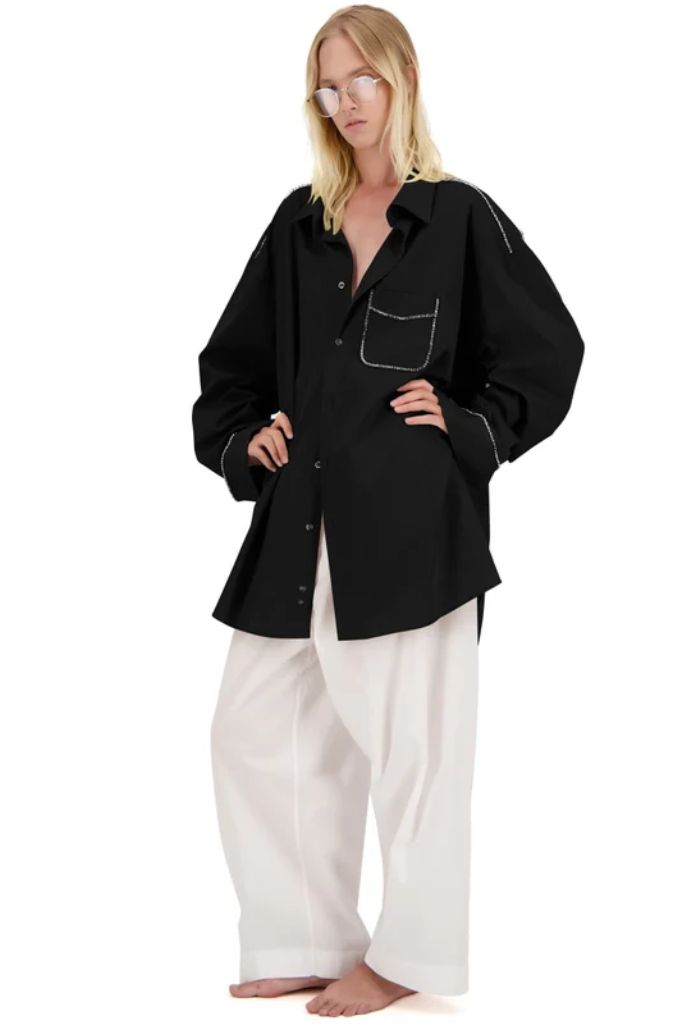 OMELIA - Redesigned Shirt 10 Black, buy at DOORS NYC