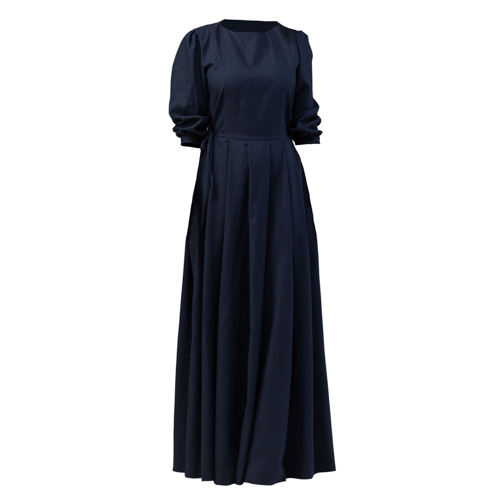Orchid Dark Blue Linen Maxi Dress