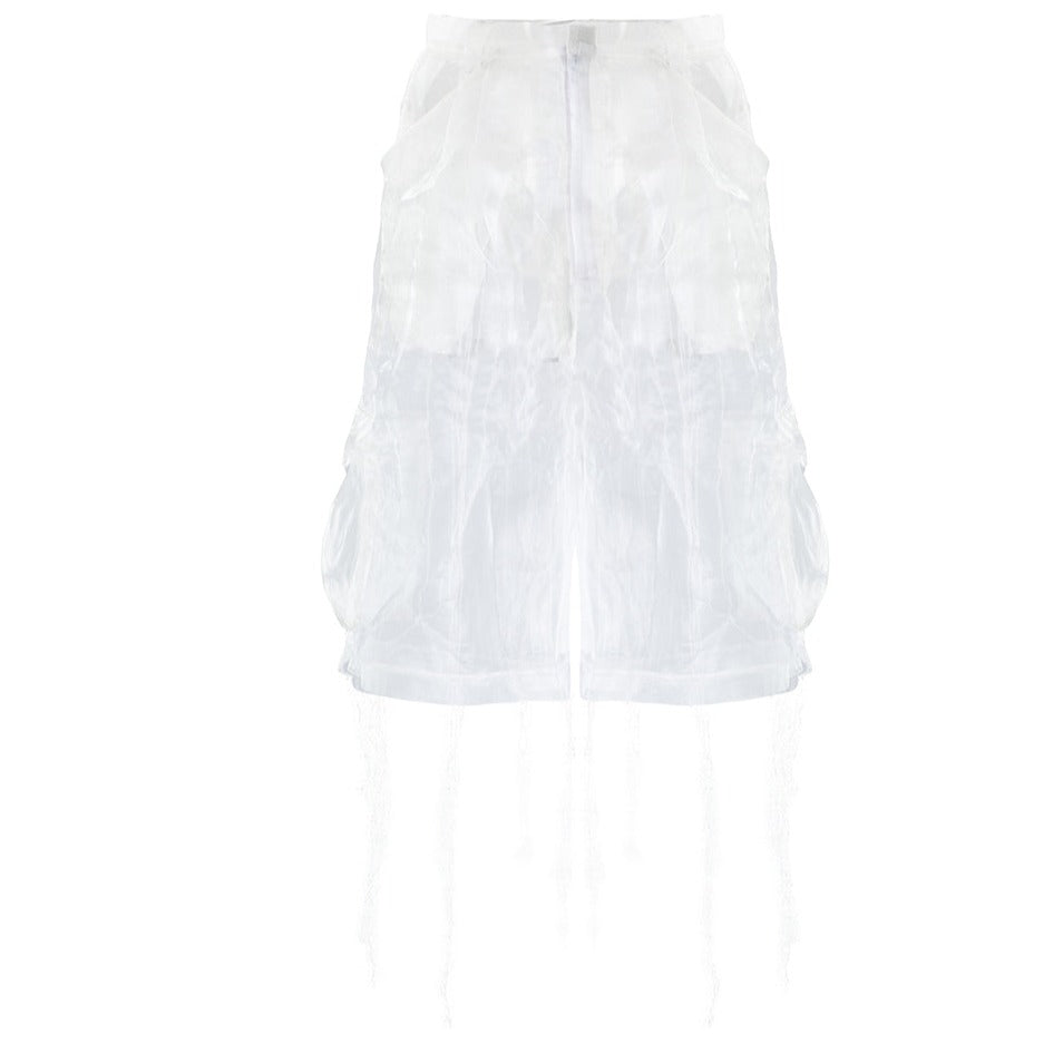MASHAT -Organza White Shorts, buy at doors. nyc