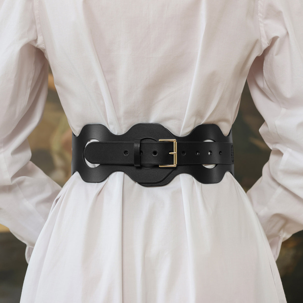 Black Elowen Wide Belt