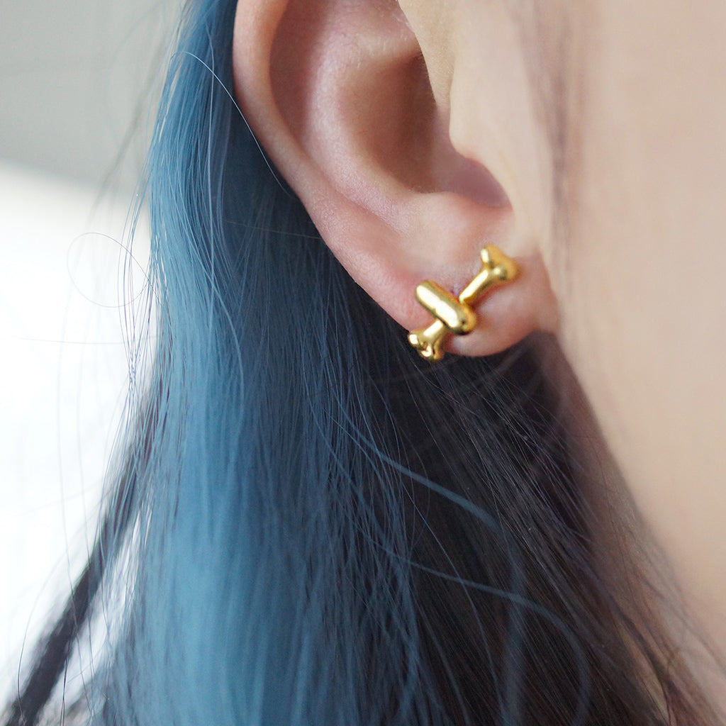 ZHUO - Pill Or Real Studs Gold, buy at DOORS NYC