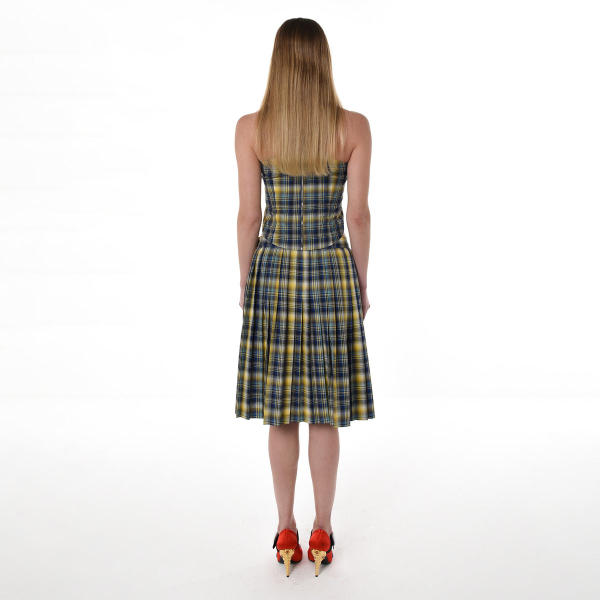 28NATELIER - Plaid Halter Top, buy at DOORS NYC