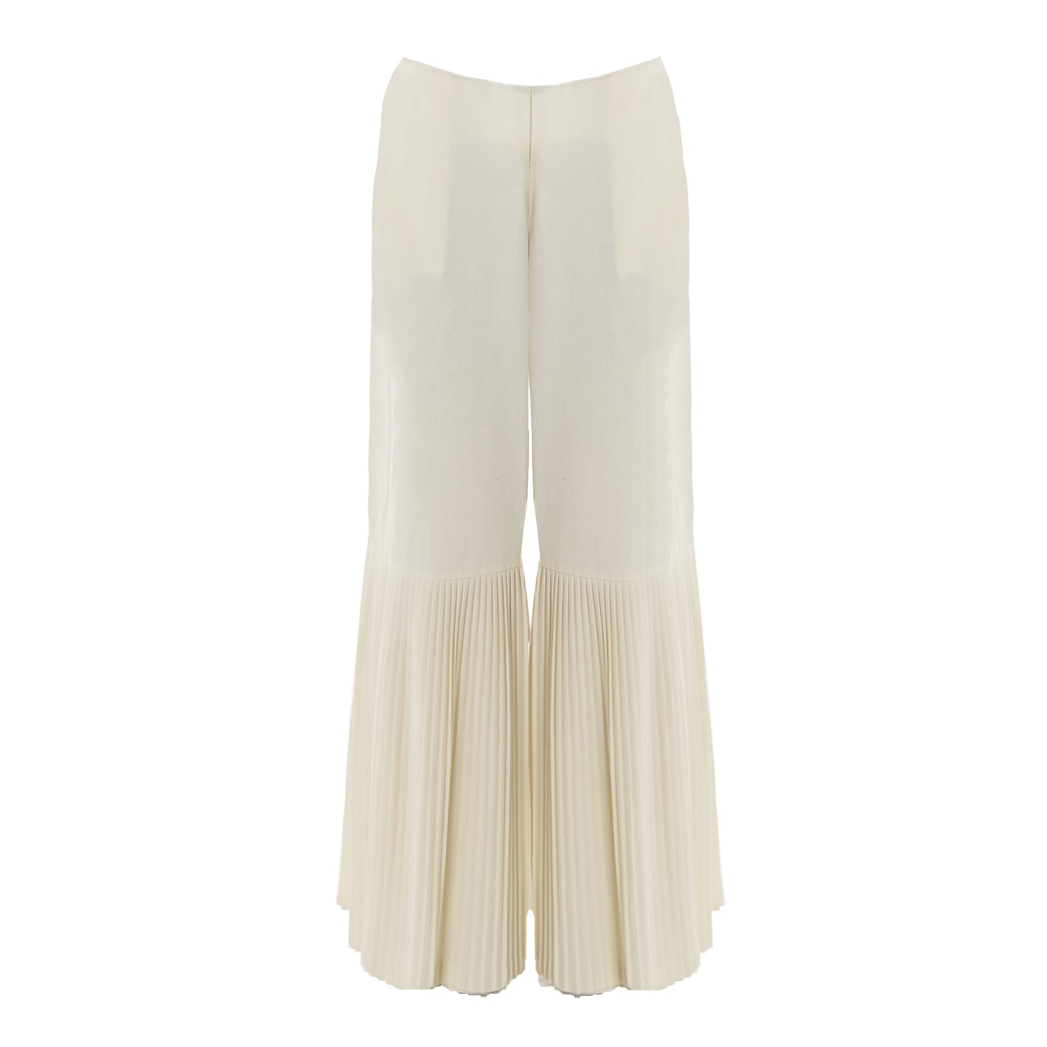 28NATELIER - White Pleated Pants, PR Sample at DOORS NYC PR showroom