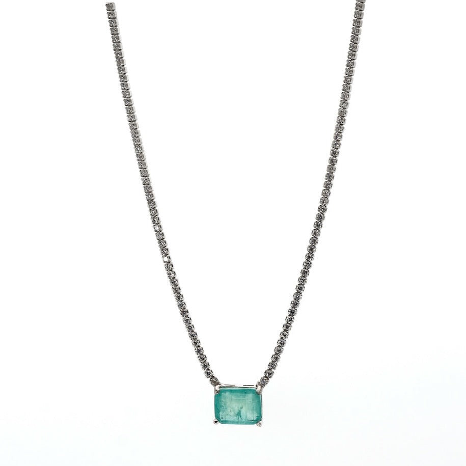 EBRU JEWELRY - Paraiba & Diamond Necklace, buy at DOORS NYC