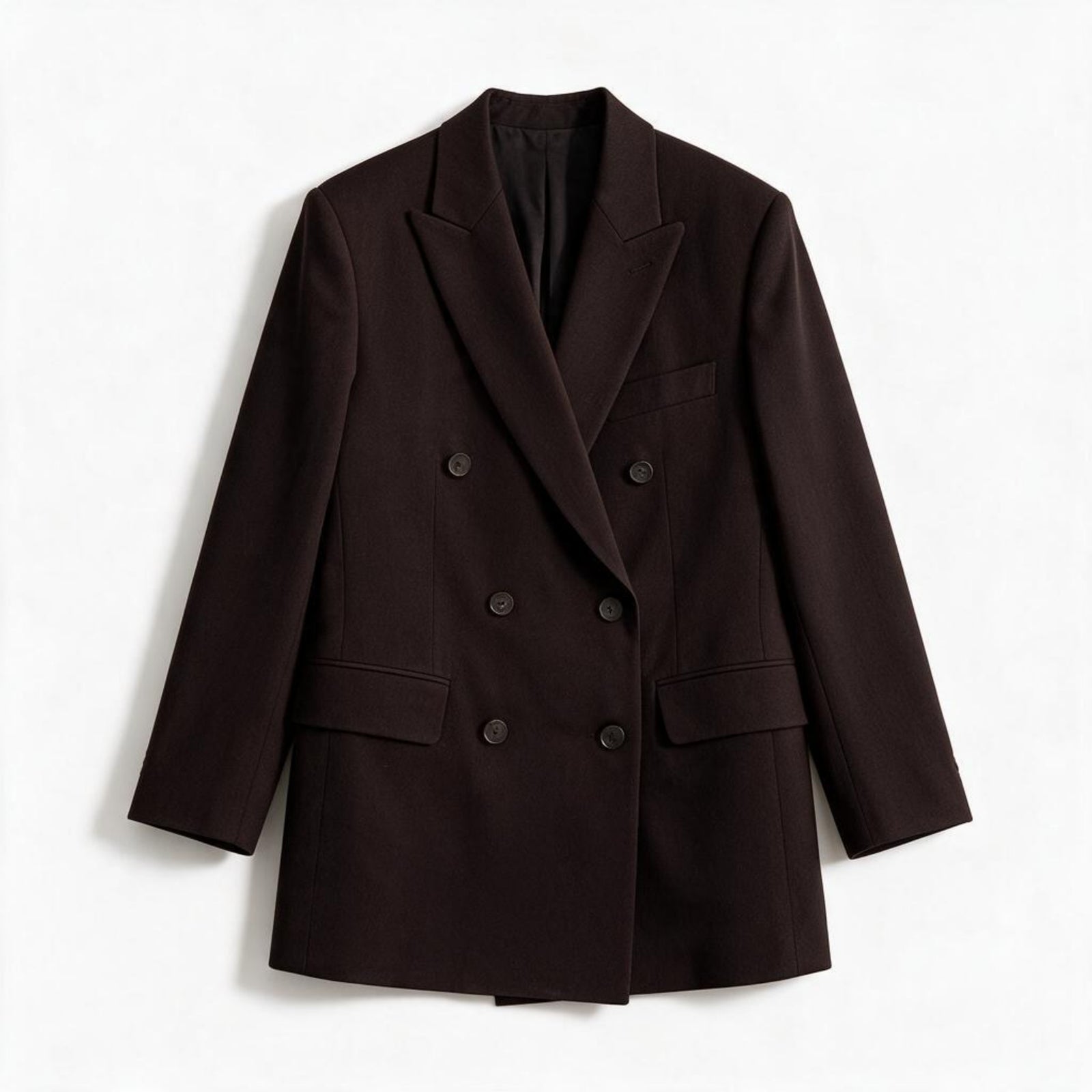 ZHYUN.K brown wool peaked-lapel jacket, women's tailored blazer, buy at DOORS NYC