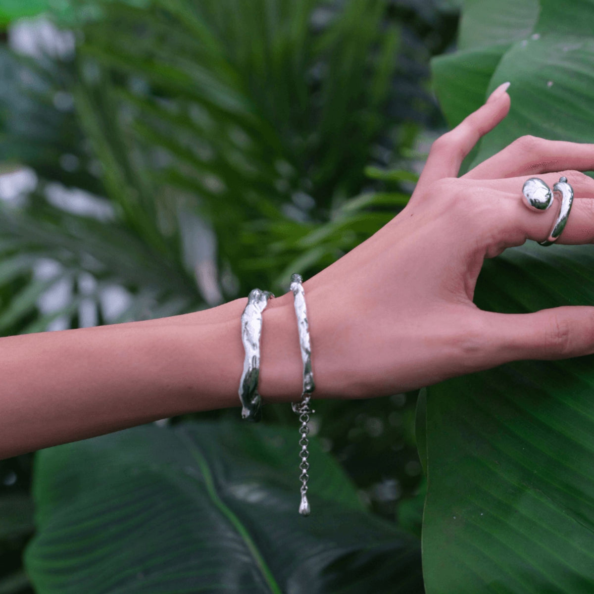 LINYA JEWELRY - Pearl Cuff Bracelet Silver, buy at DOORS NYC