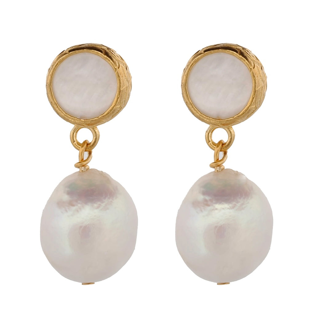 EBRU JEWELRY - Pearl & Gold Earrings, buy at DOORS NYC