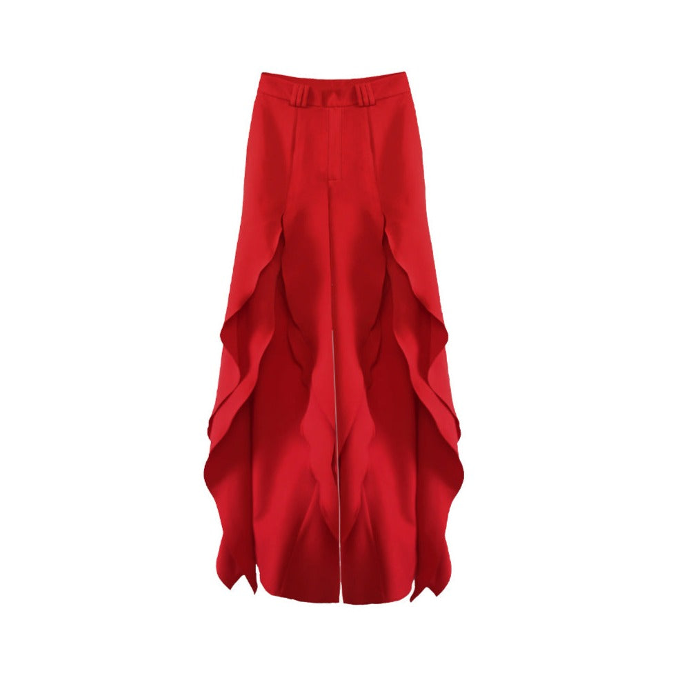 KRIS MARAN - Rose Petals Pants | Red buy at DOORS NYC
