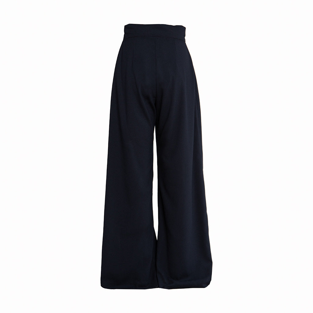OTKUTYR - Pleated Crepe Pants | Blue, buy at DOORS NYC