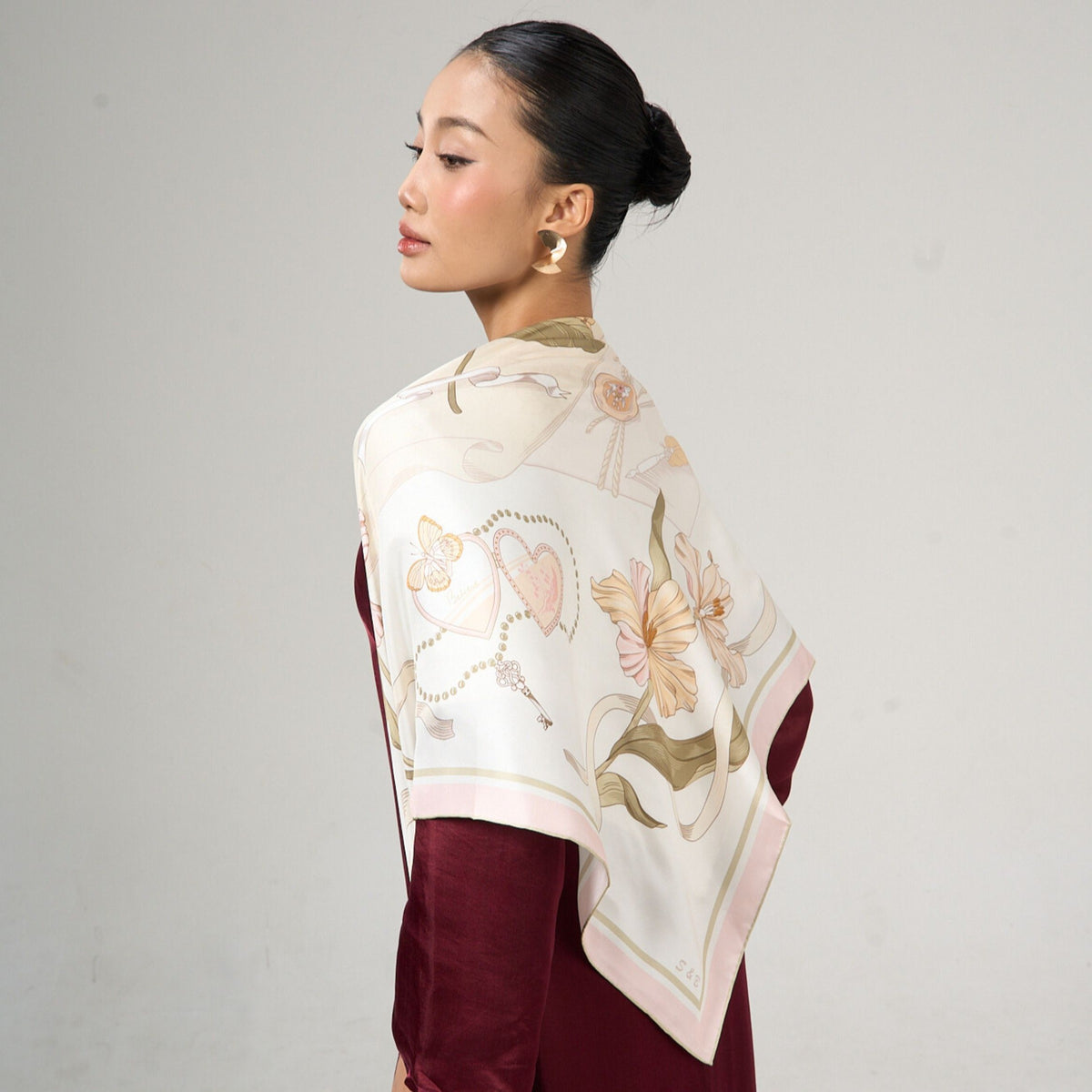 Ivory Ribbon Scarf