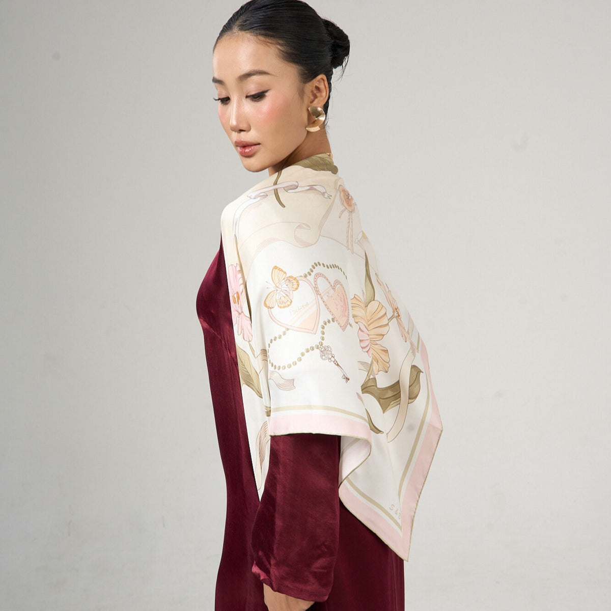 Ivory Ribbon Scarf
