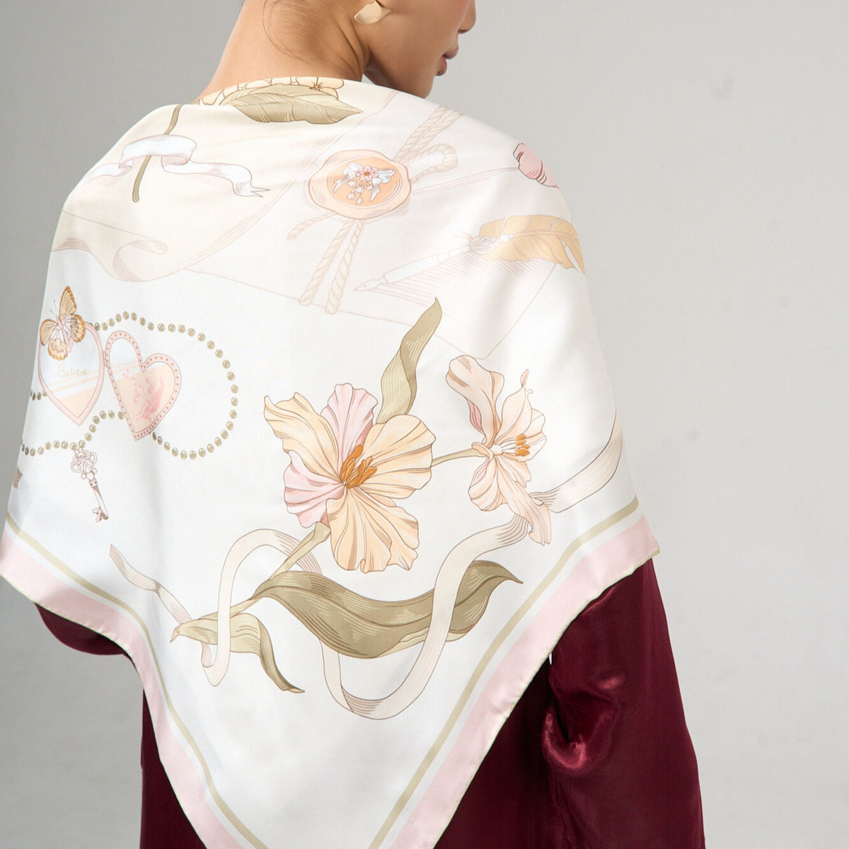 Ivory Ribbon Scarf