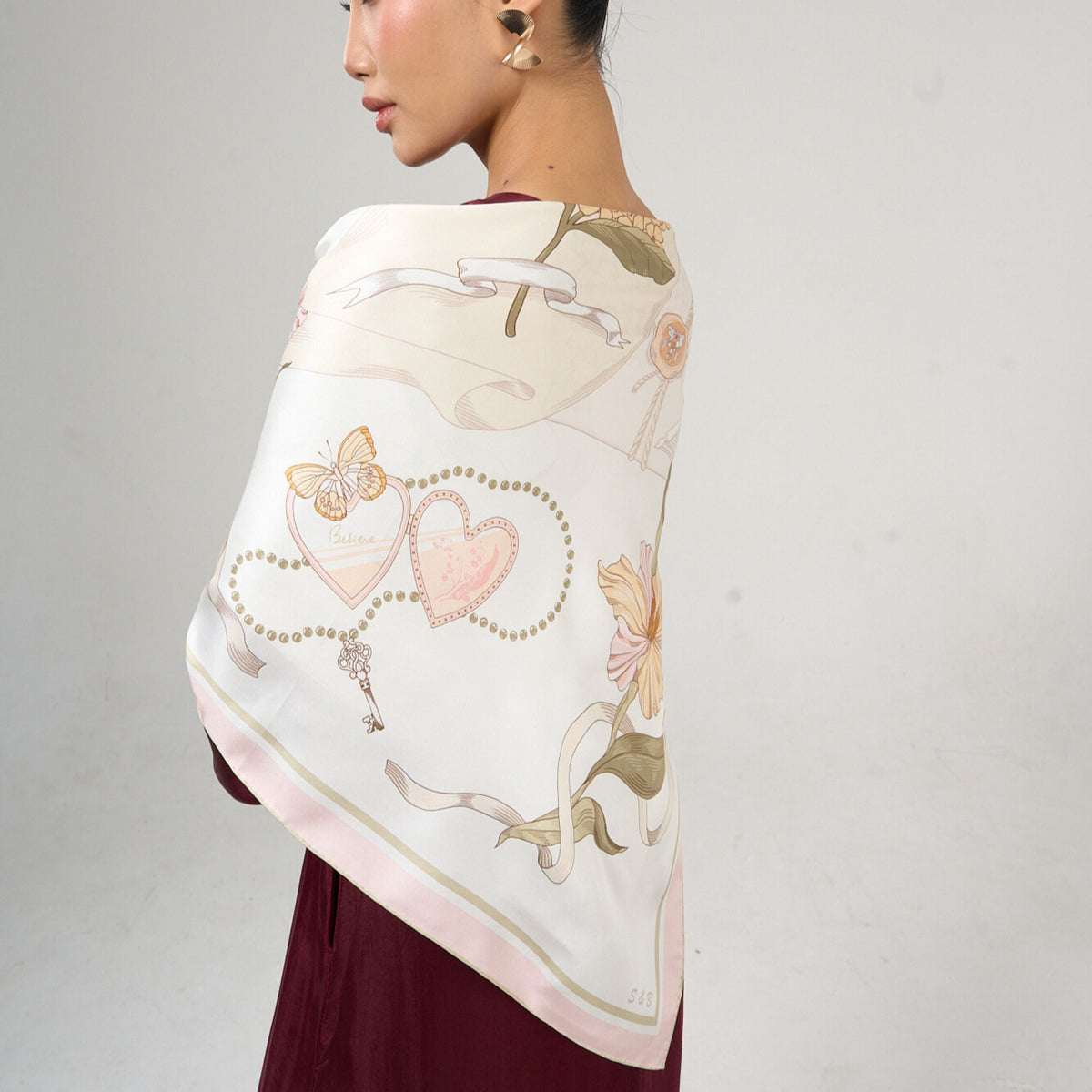 Ivory Ribbon Scarf