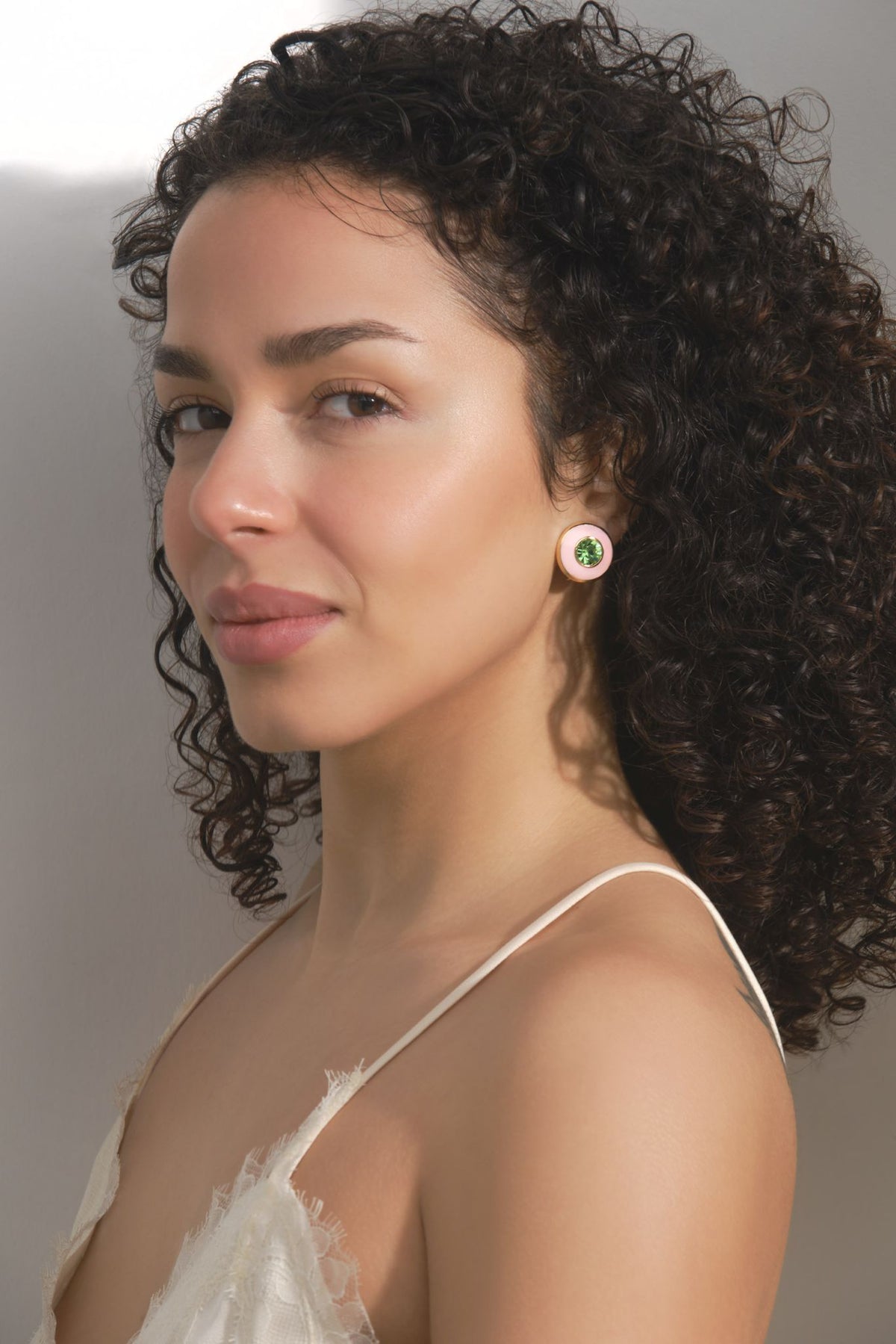 Pink Peridot Earrings