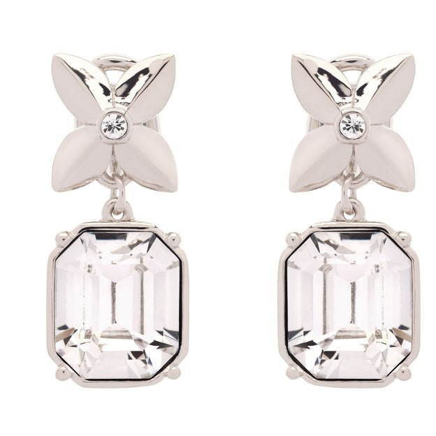 Platinum Flower Earrings