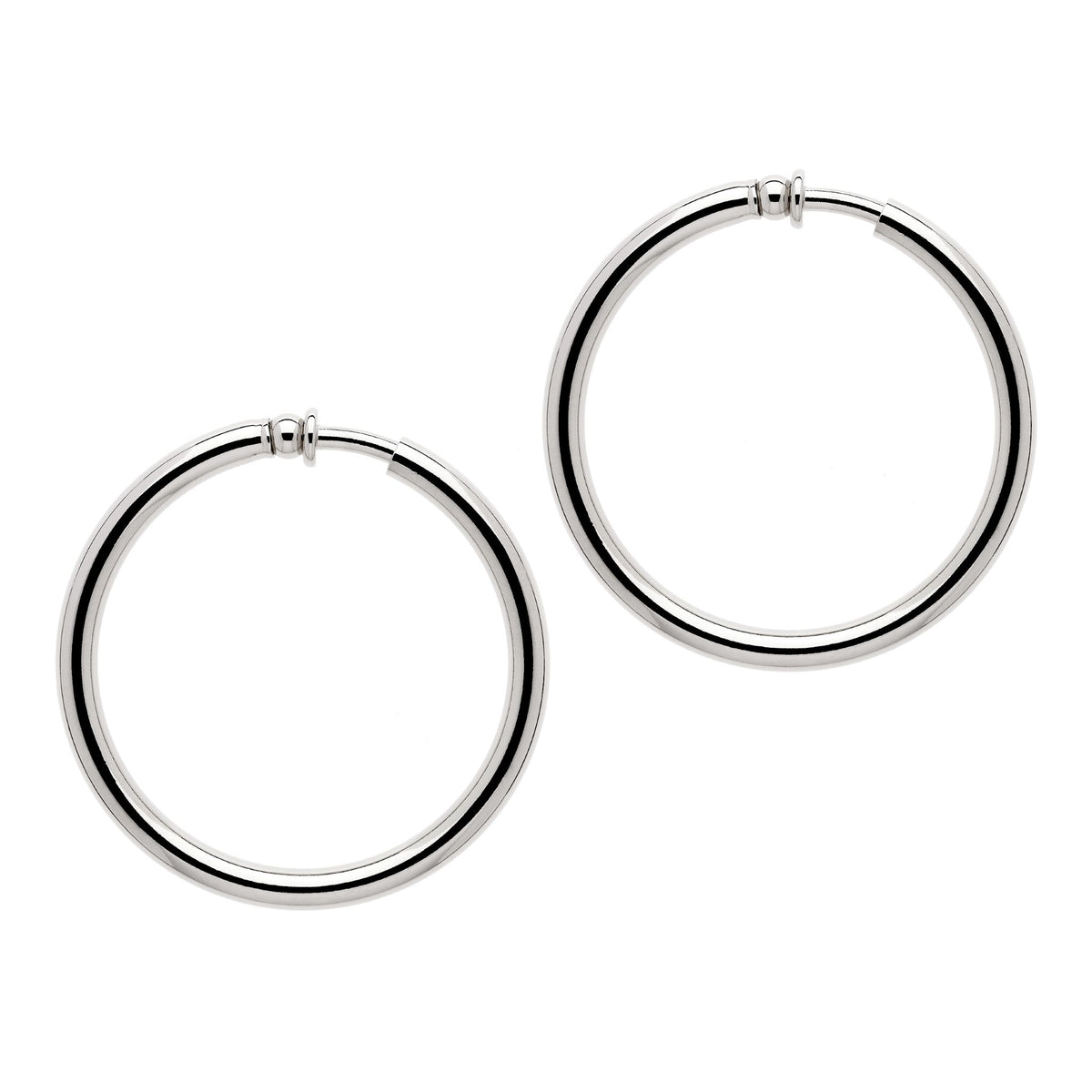 Platinum Hoop  Earrings