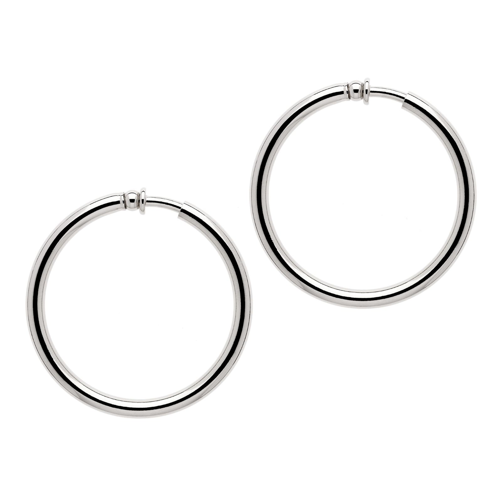 Platinum Hoop  Earrings