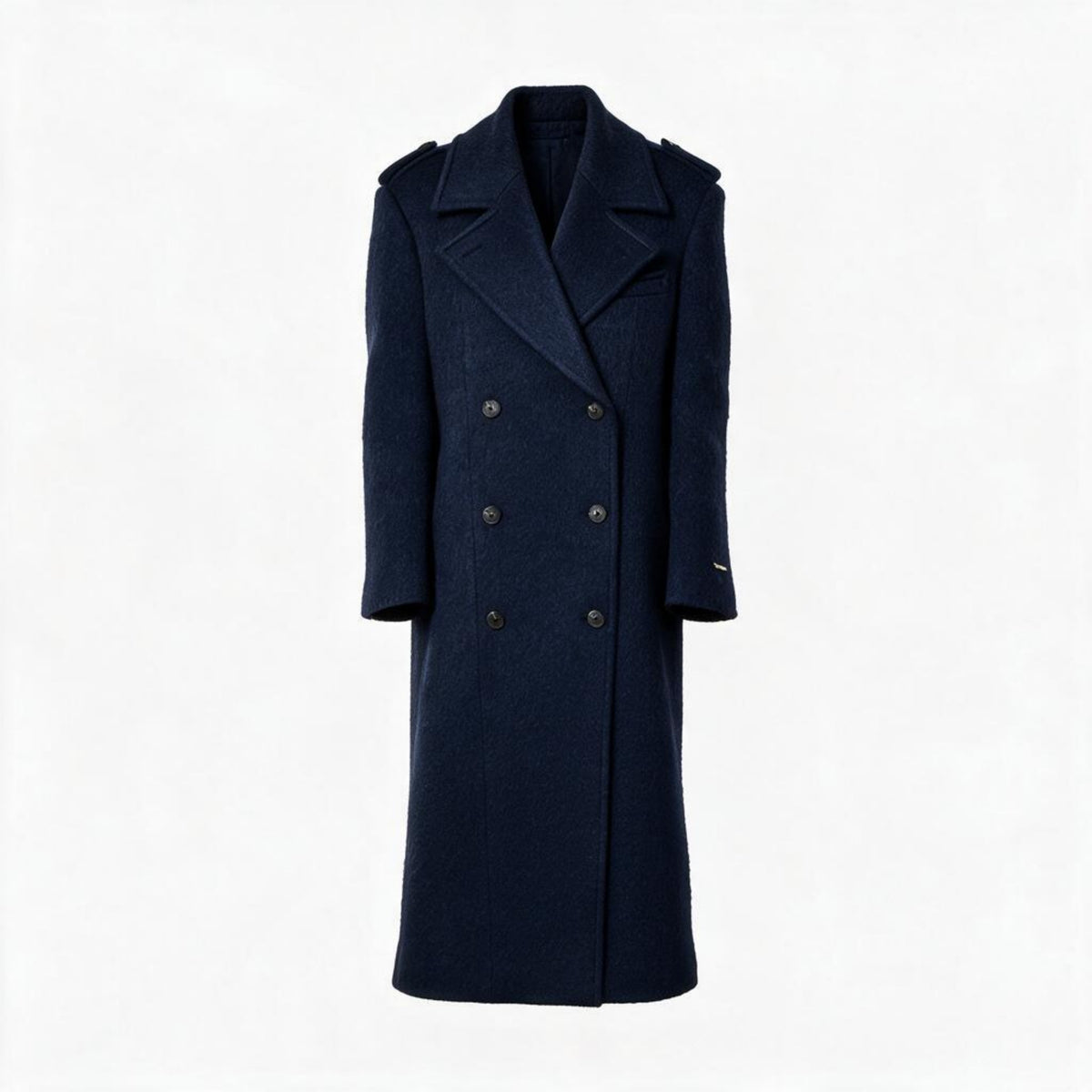 ZHYUN.K Poseidon blue wool-blend coat, statement women's winter coat, buy at DOORS NYC