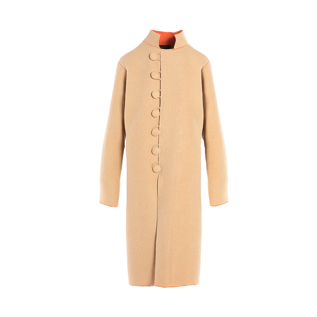 OTKUTYR - Reversable Cashmere Overcoat | Orange, buy at DOORS NYC