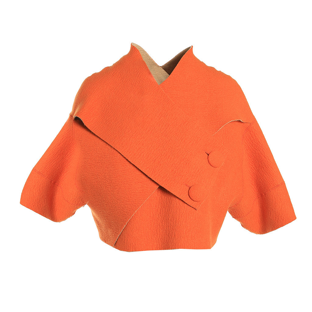 OTKUTYR - Reversable Wrap Around Cashmere Crop Jacket, buy at DOORS NYC