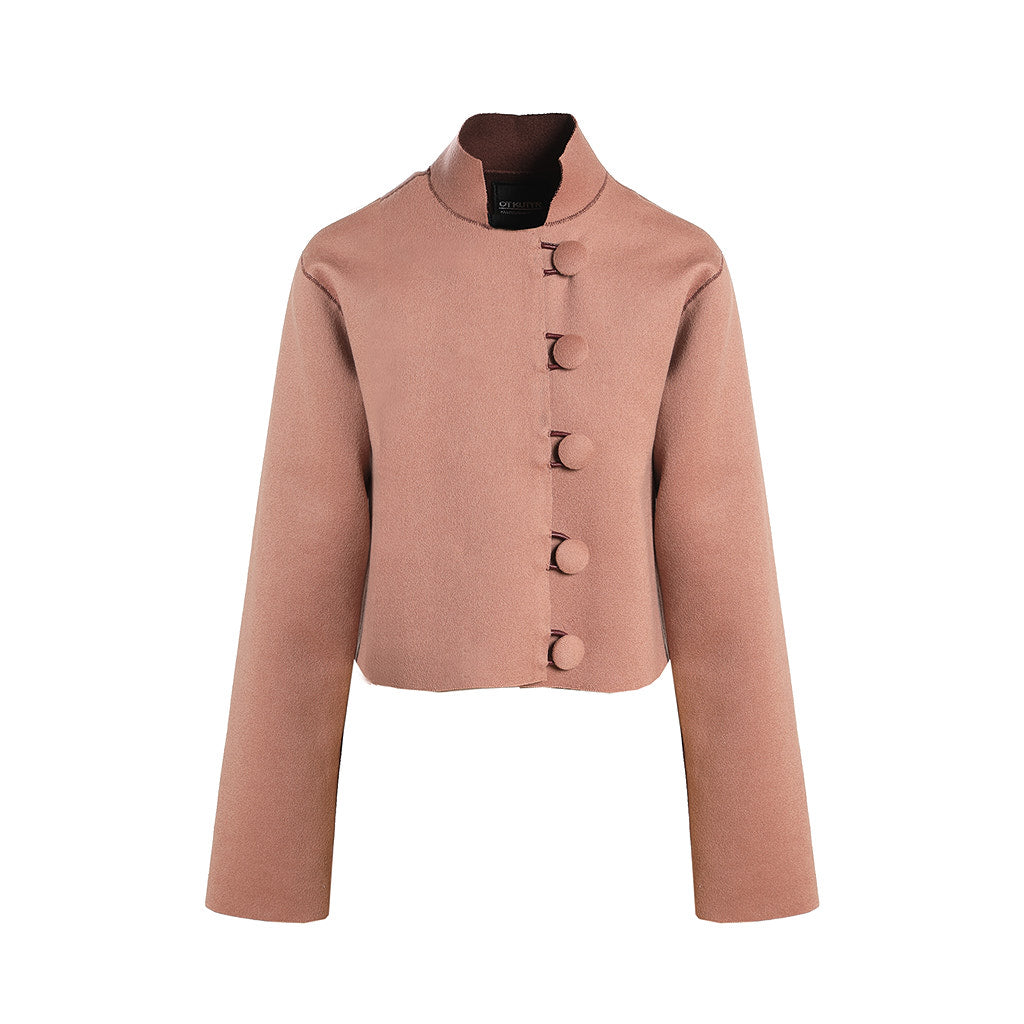 OTKUTYR - Reversable Cashmere Jacket | Brown & Pink, buy at DOORS NYC