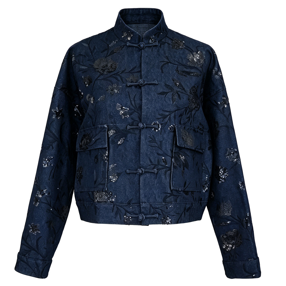 Blue Cropped Jacket