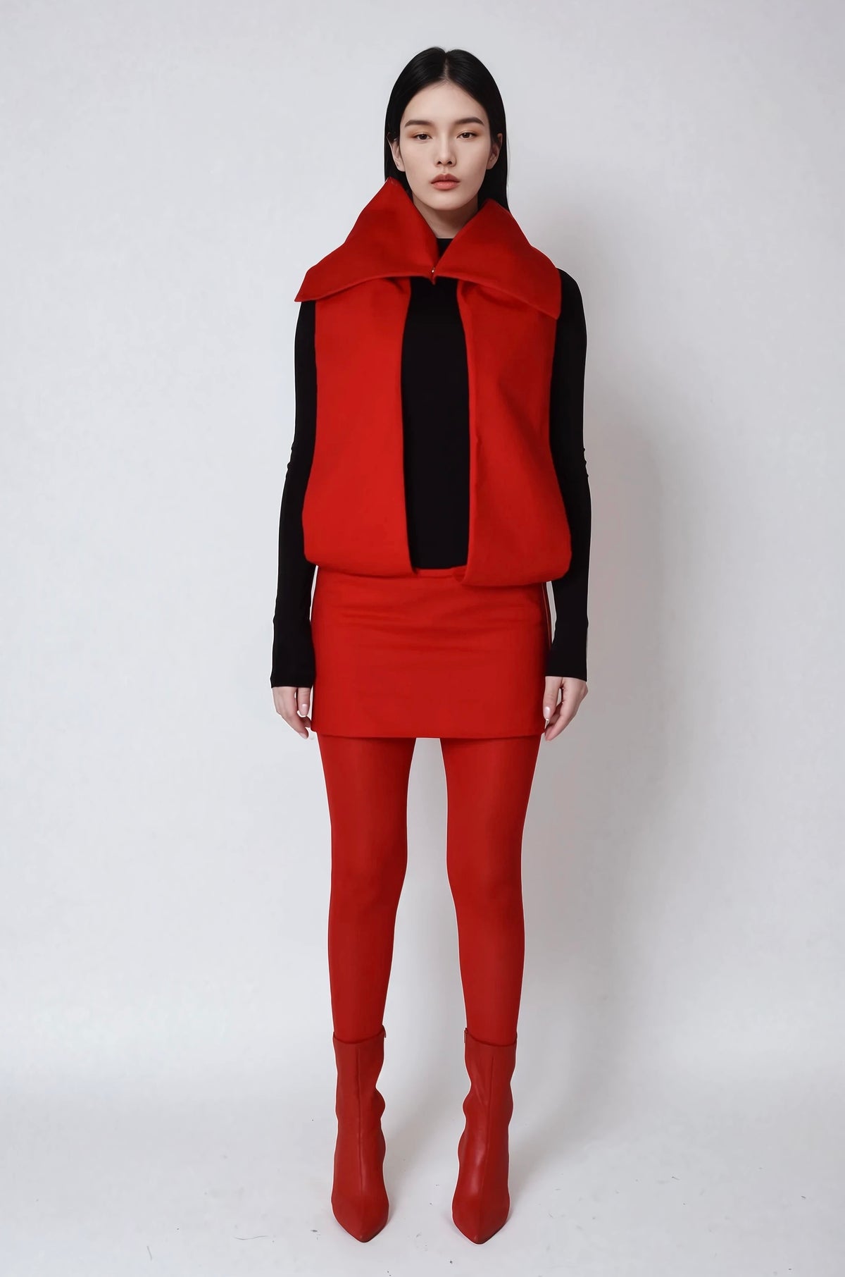 TANIA ORELLANA - Musubi Skirt | Red, buy at DOORS NYC