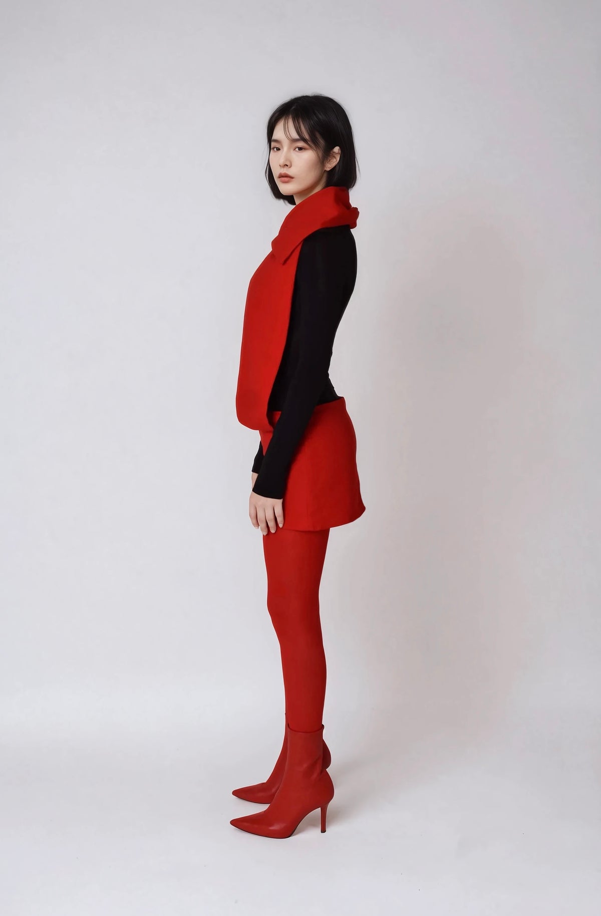 TANIA ORELLANA - Musubi Skirt | Red, buy at DOORS NYC