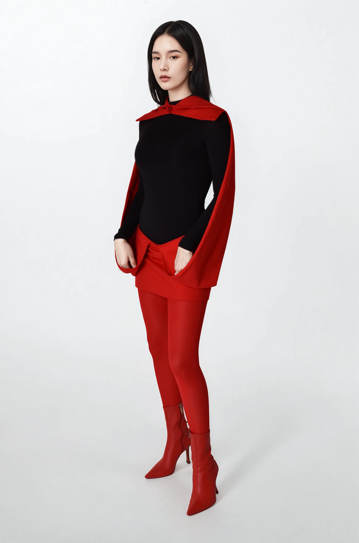 TANIA ORELLANA - Musubi Skirt | Red, buy at DOORS NYC