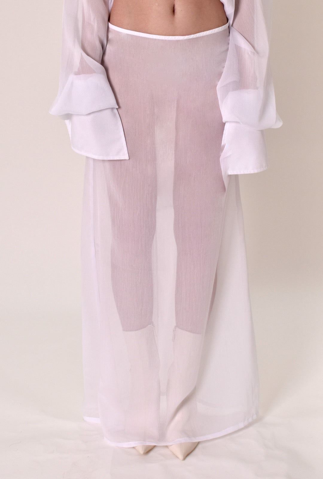 TANIA ORELLANA - Oriental Skirt White, buy at DOORS NYC
