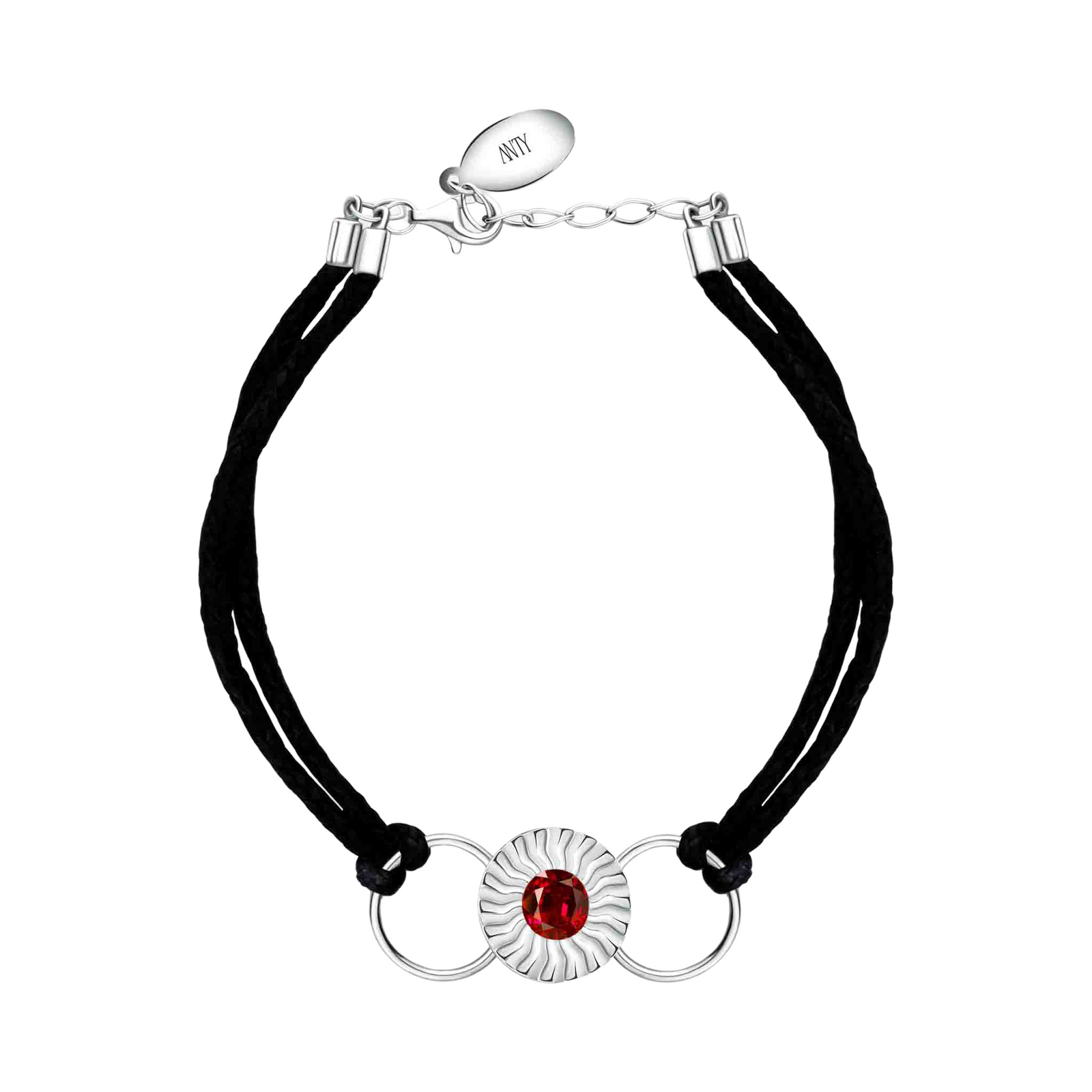 ANTY JEWELRY - Black Aura Thread Bracelet with Silver & Diamond, PR Sample at DOORS NYC PR showroom