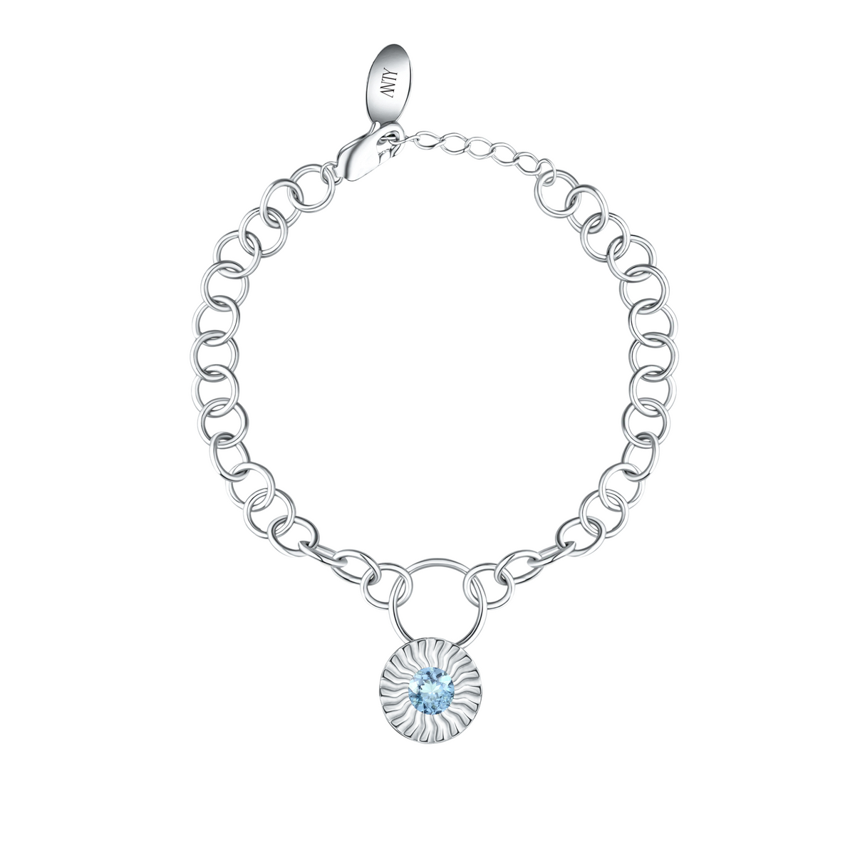 ANTY JEWELRY - Silver Aura Drop Bracelet with Blue Topaz, PR Sample at DOORS NYC PR showroom