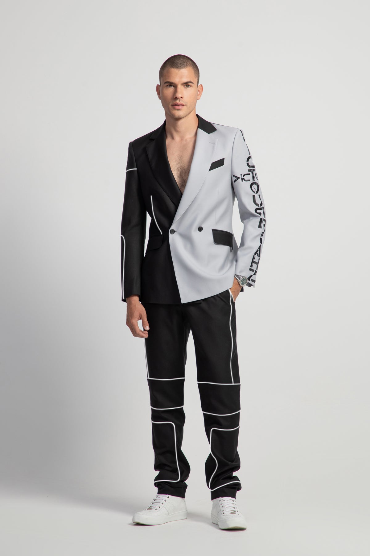 REFLECTIVE LINED TAILORED JACKET front, VICTOURRIAHZ