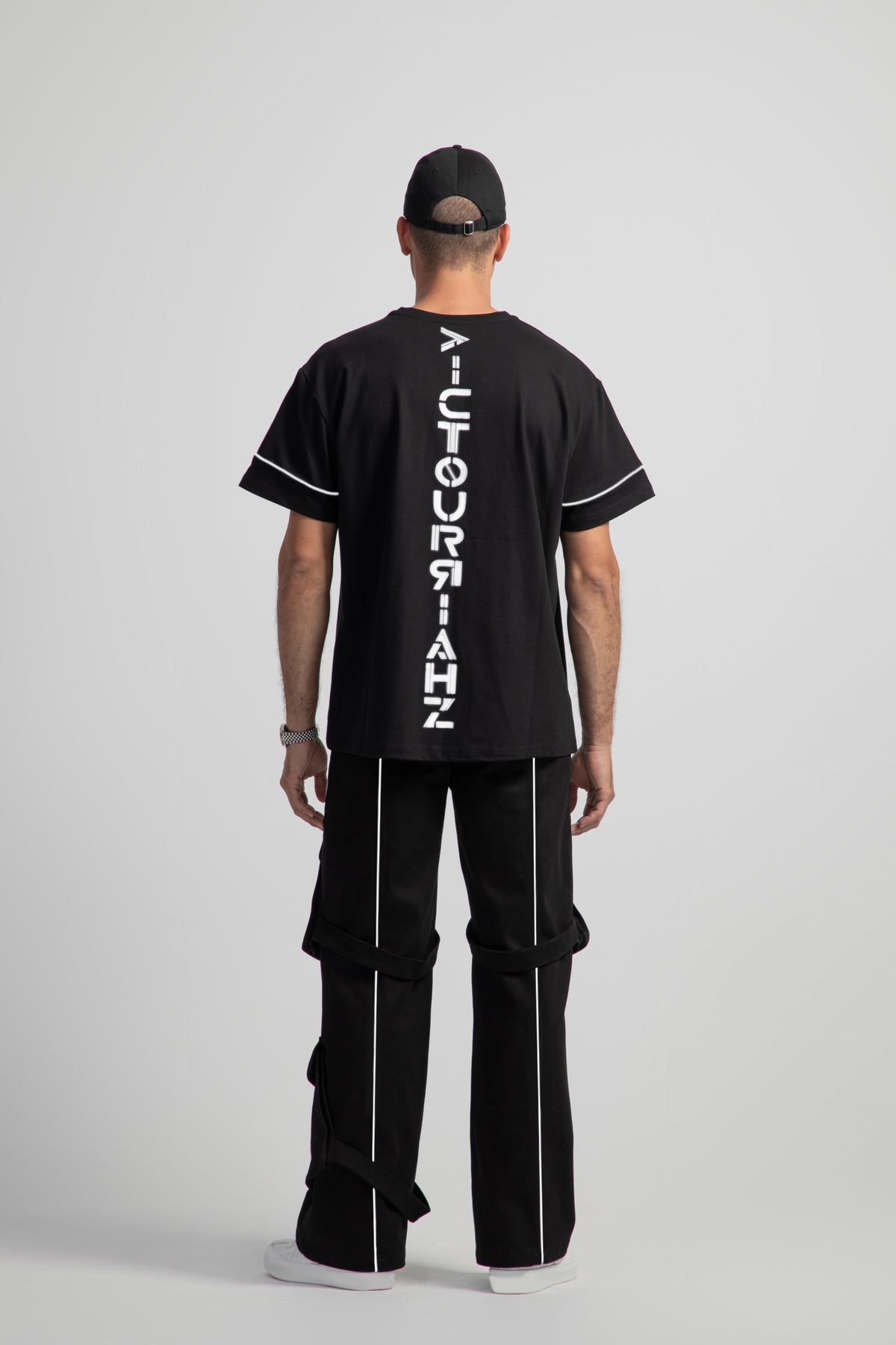 REFLECTIVE T-SHIRT back, black, VICTOURRIAHZ