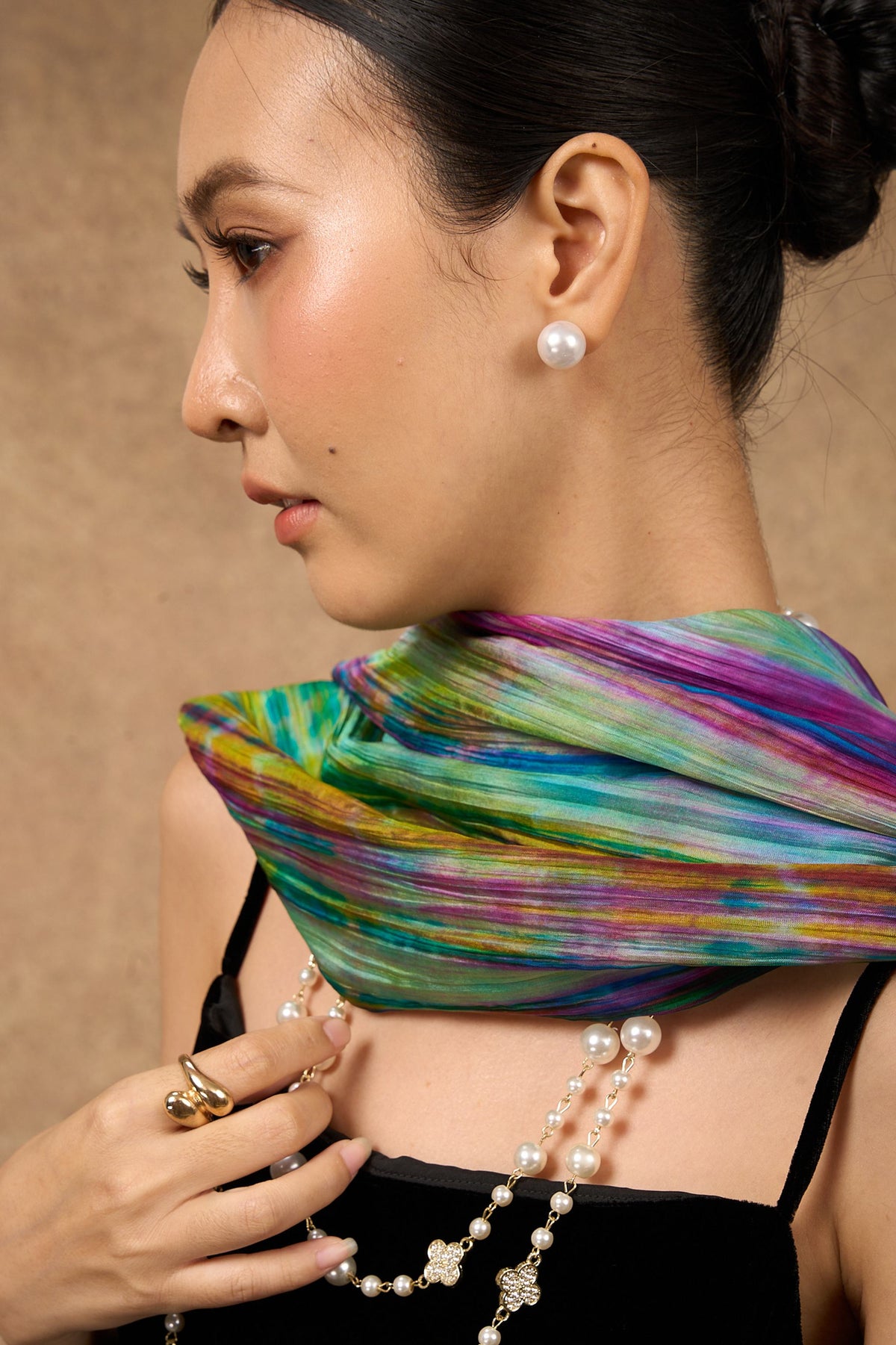 Rainbow Brushstroke Scarf