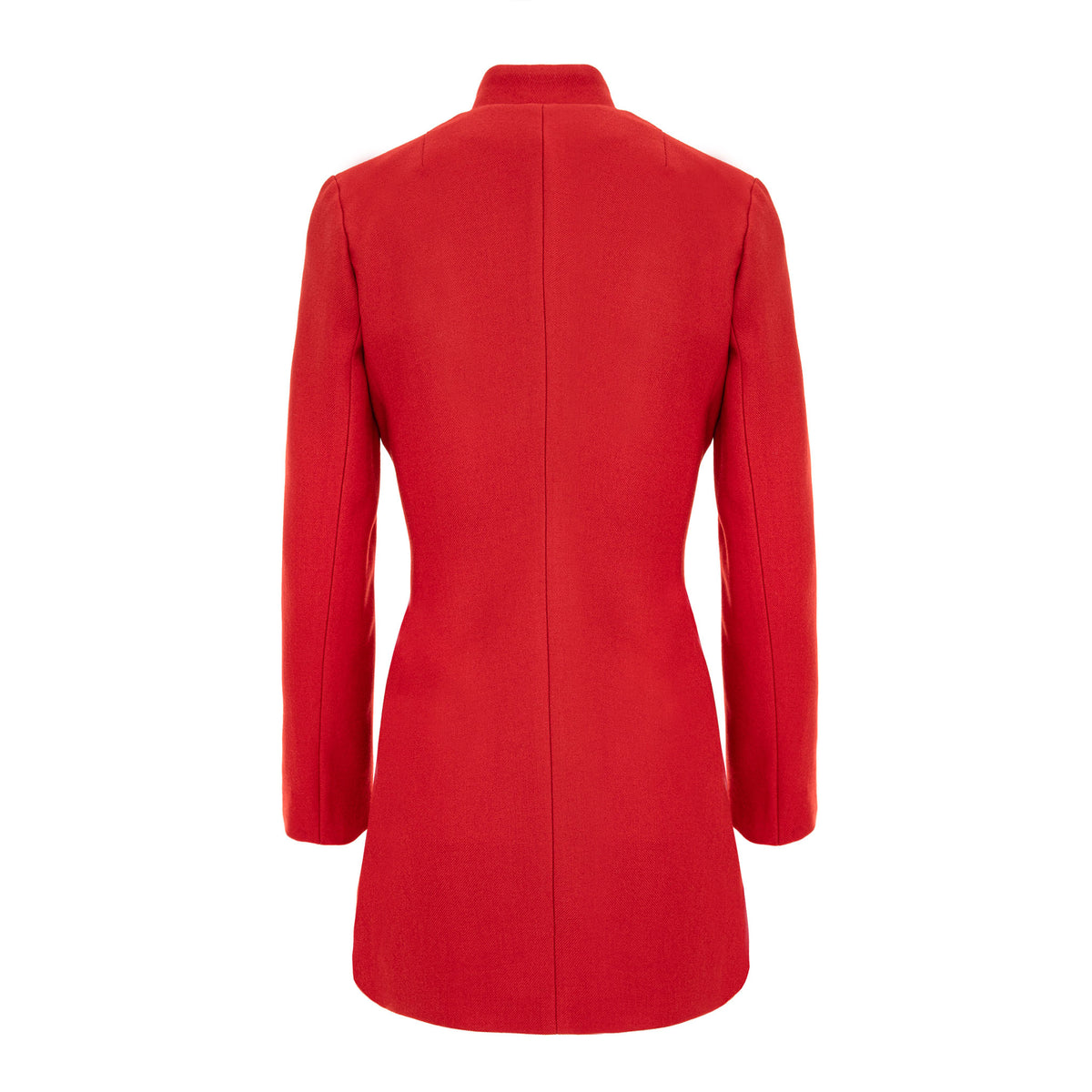 Red coat on a white background