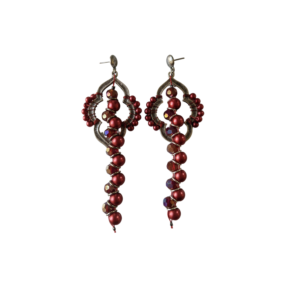 Red Cecilia Earrings | PR Sample
