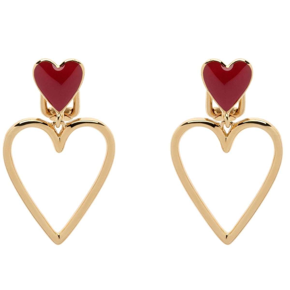Heart Enamel  Earrings