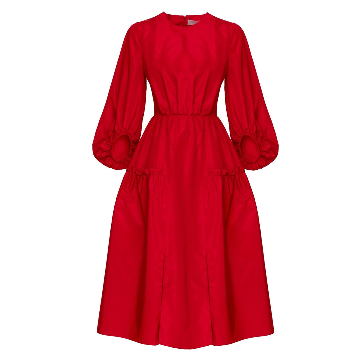 Red Grace Dress with Cut-Out Sleeve