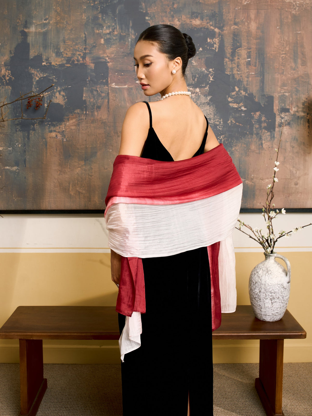 Red Ombre Scarf