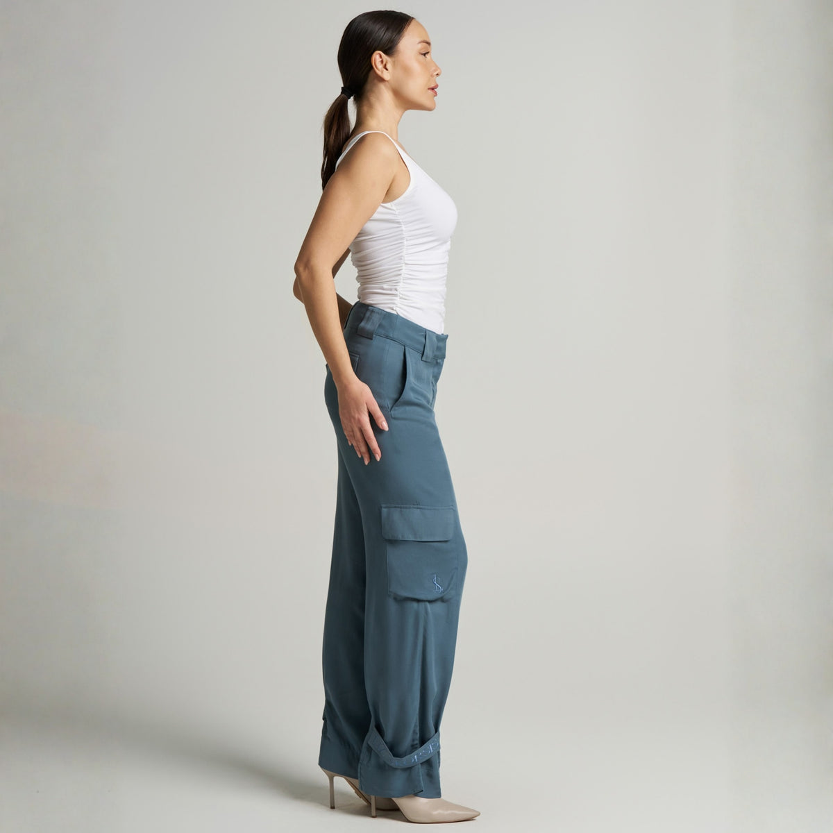 Rena Cargo Pants – Blue