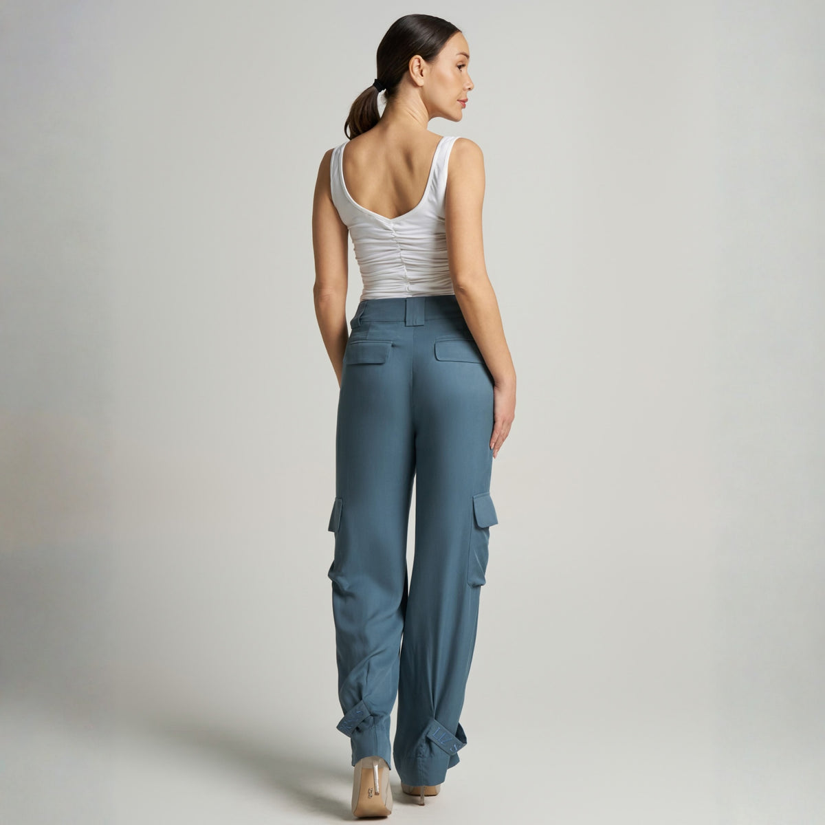 Rena Cargo Pants – Blue
