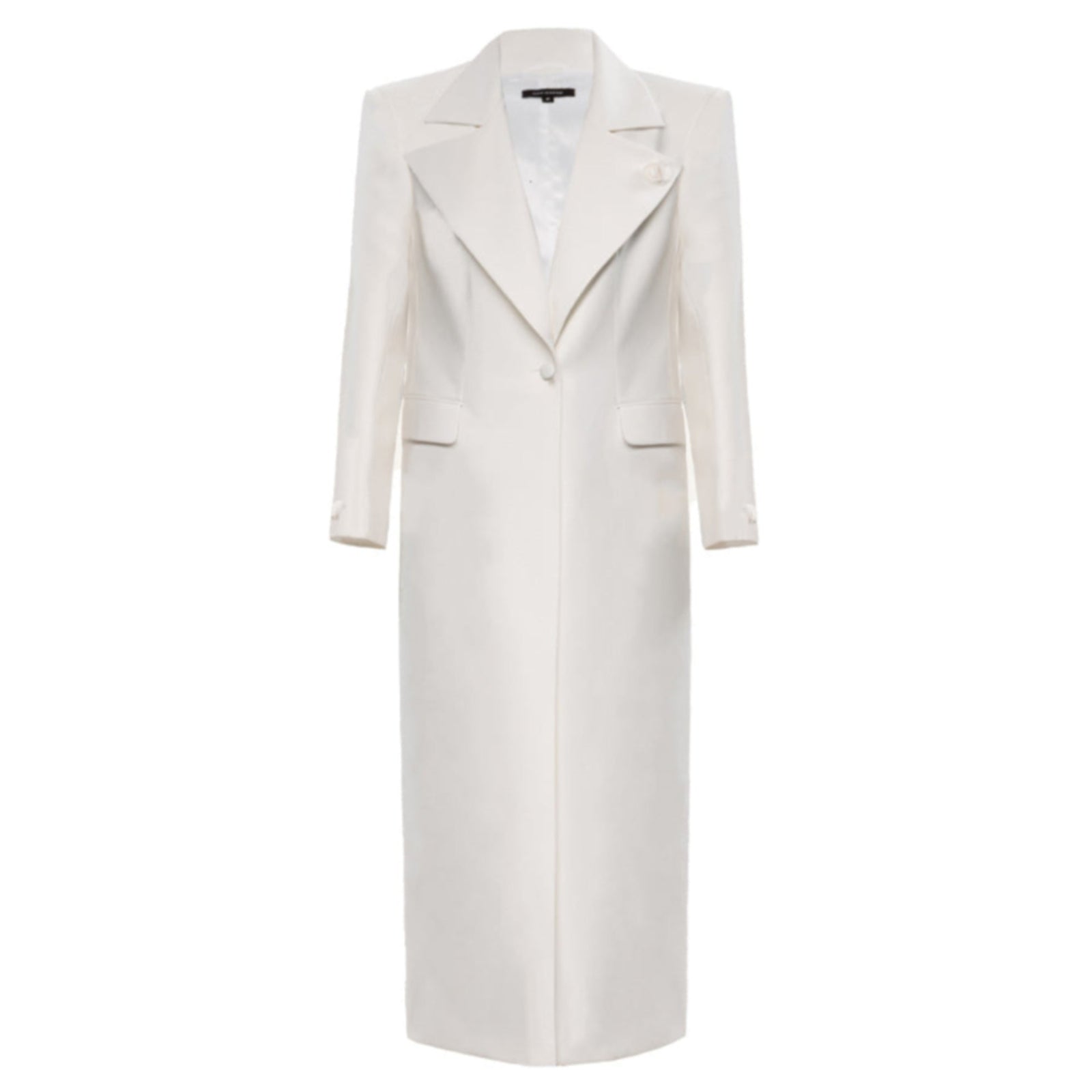 KRIS MARAN - Rose Buttons Maxi Coat | Ecru buy at DOORS NYC