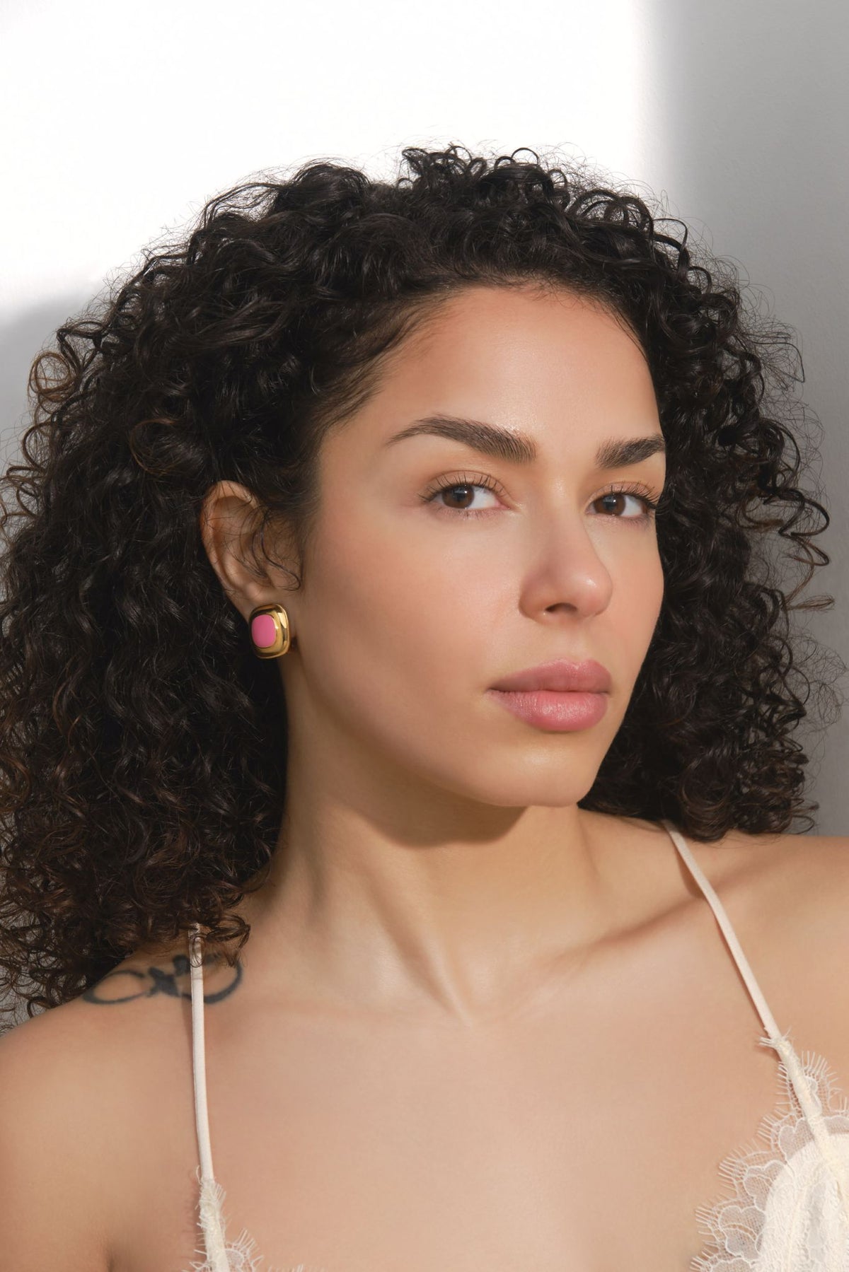 Rose Enamel Earrings
