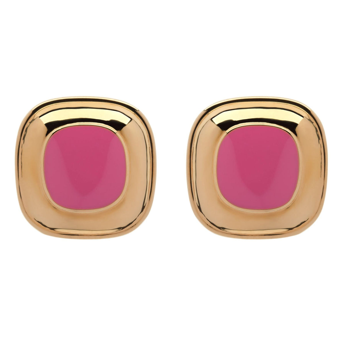 Rose Enamel Earrings