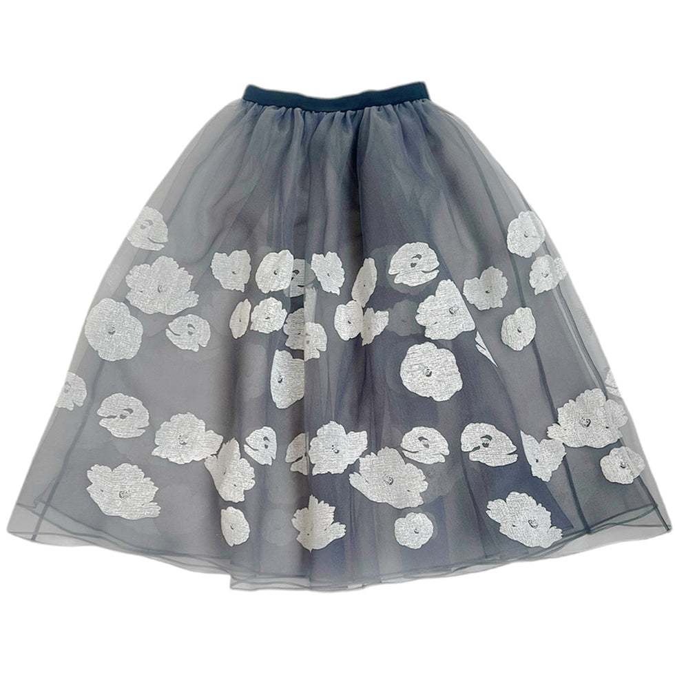 SIMEON FARRAR - Organza Skirt With Flowers , buy at DOORS NYC 