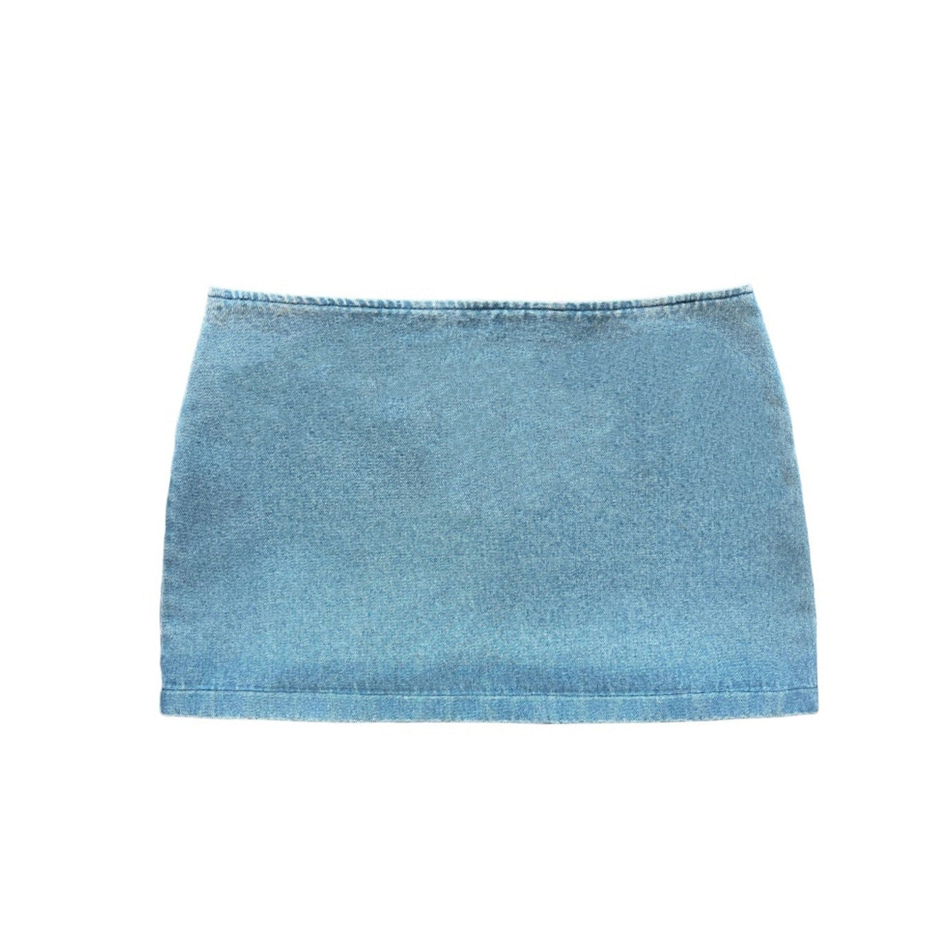 Denim skirt on a white background